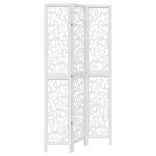 3 paneles fehér tömör császárfa térelválasztó