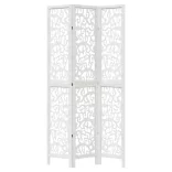 3 paneles fehér tömör császárfa térelválasztó