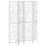 4 paneles fehér tömör császárfa térelválasztó