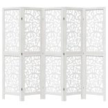 5 paneles fehér tömör császárfa térelválasztó