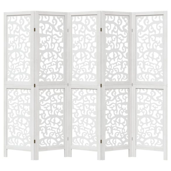 5 paneles fehér tömör császárfa térelválasztó