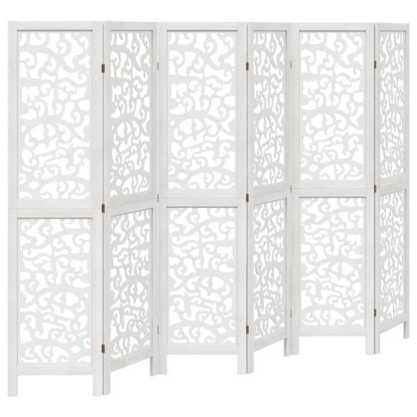 6 paneles fehér tömör császárfa térelválasztó