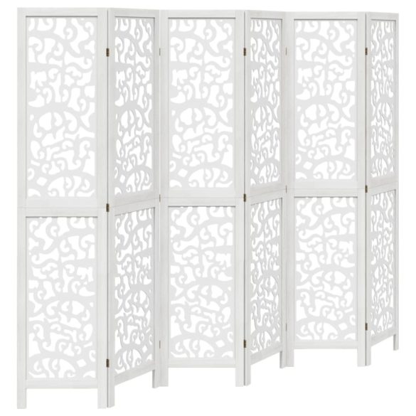6 paneles fehér tömör császárfa térelválasztó