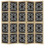 5 paneles barna és fekete tömör császárfa térelválasztó