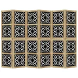 6 paneles barna és fekete tömör császárfa térelválasztó