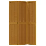 3 paneles barna tömör császárfa térelválasztó