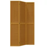 3 paneles barna tömör császárfa térelválasztó