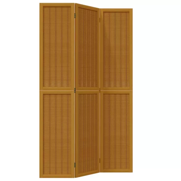 3 paneles barna tömör császárfa térelválasztó