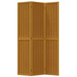 3 paneles barna tömör császárfa térelválasztó