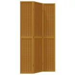 3 paneles barna tömör császárfa térelválasztó