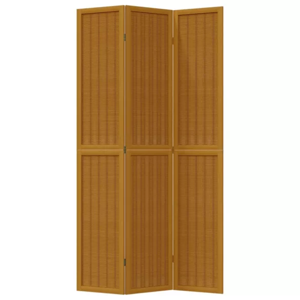 3 paneles barna tömör császárfa térelválasztó