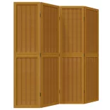 4 paneles barna tömör császárfa térelválasztó