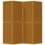 4 paneles barna tömör császárfa térelválasztó