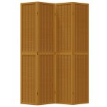 4 paneles barna tömör császárfa térelválasztó