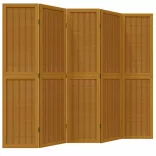 5 paneles barna tömör császárfa térelválasztó