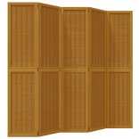 5 paneles barna tömör császárfa térelválasztó