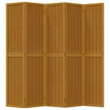 5 paneles barna tömör császárfa térelválasztó