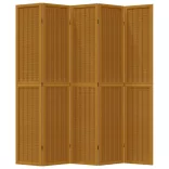5 paneles barna tömör császárfa térelválasztó