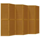 6 paneles barna tömör császárfa térelválasztó