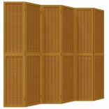 6 paneles barna tömör császárfa térelválasztó