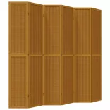 6 paneles barna tömör császárfa térelválasztó