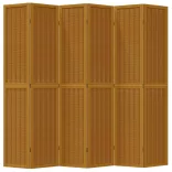 6 paneles barna tömör császárfa térelválasztó