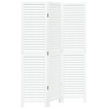 3 paneles fehér tömör császárfa térelválasztó