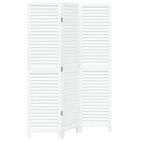 3 paneles fehér tömör császárfa térelválasztó