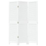3 paneles fehér tömör császárfa térelválasztó