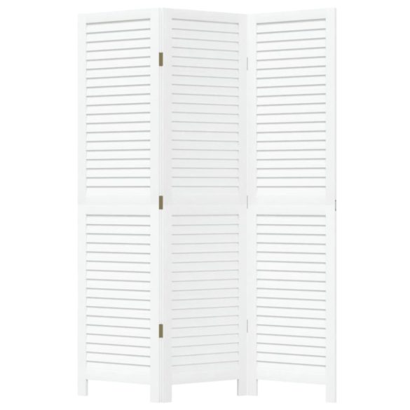 3 paneles fehér tömör császárfa térelválasztó