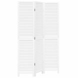 3 paneles fehér tömör császárfa térelválasztó