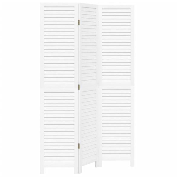 3 paneles fehér tömör császárfa térelválasztó