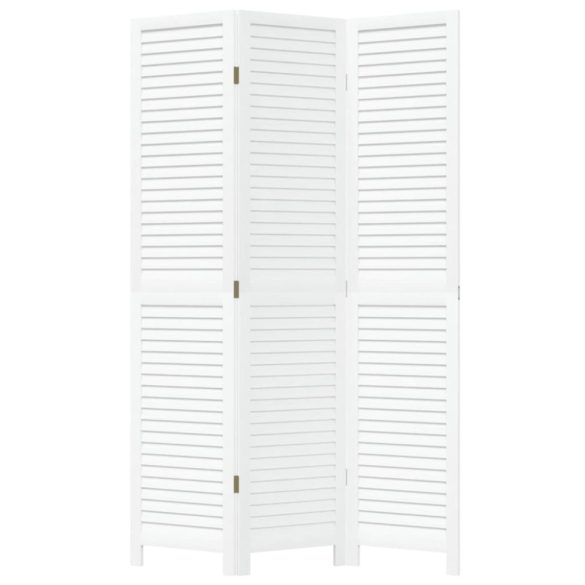 3 paneles fehér tömör császárfa térelválasztó