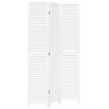 3 paneles fehér tömör császárfa térelválasztó