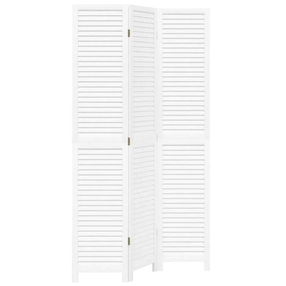 3 paneles fehér tömör császárfa térelválasztó