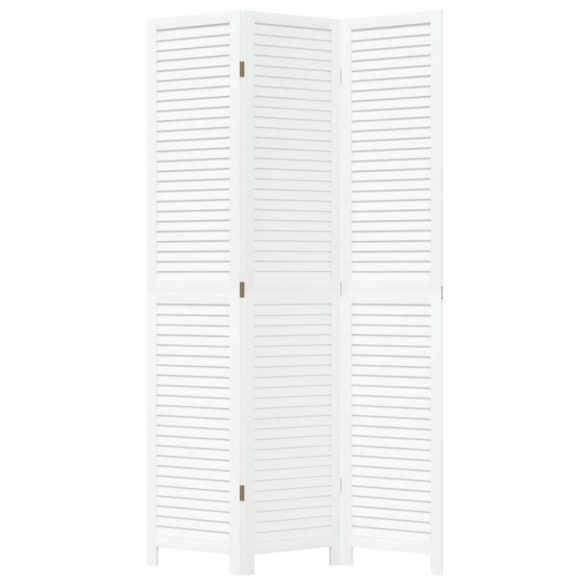 3 paneles fehér tömör császárfa térelválasztó