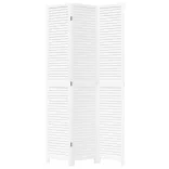 3 paneles fehér tömör császárfa térelválasztó