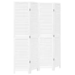 4 paneles fehér tömör császárfa térelválasztó