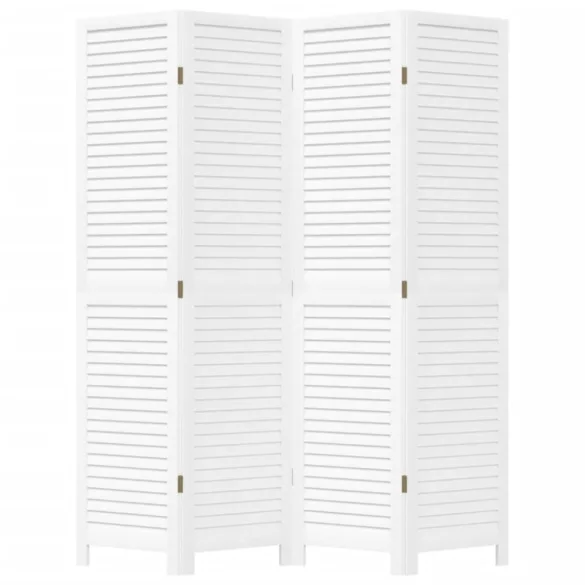 4 paneles fehér tömör császárfa térelválasztó