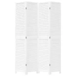 4 paneles fehér tömör császárfa térelválasztó