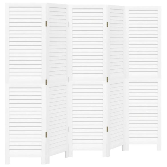 5 paneles fehér tömör császárfa térelválasztó