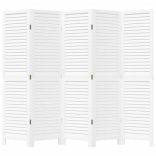 5 paneles fehér tömör császárfa térelválasztó