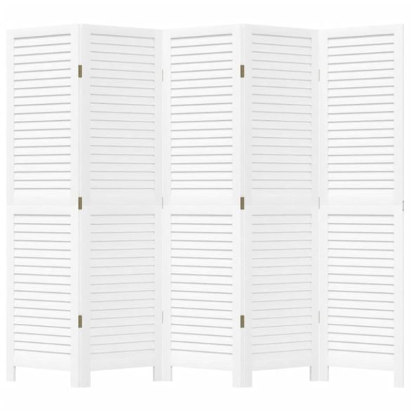 5 paneles fehér tömör császárfa térelválasztó