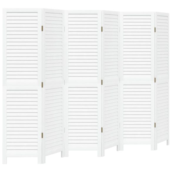 6 paneles fehér tömör császárfa térelválasztó