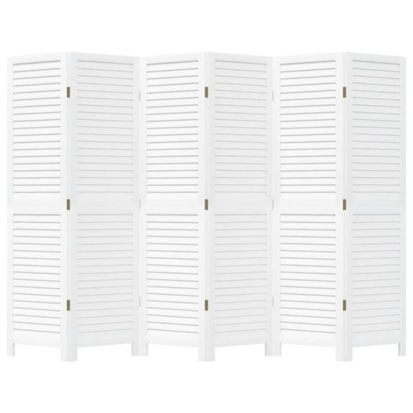 6 paneles fehér tömör császárfa térelválasztó