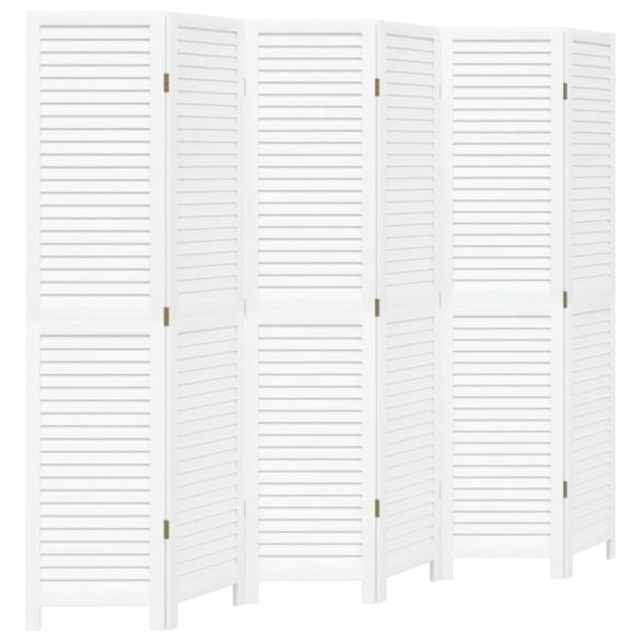 6 paneles fehér tömör császárfa térelválasztó