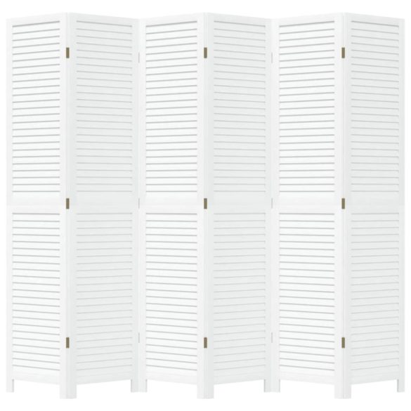 6 paneles fehér tömör császárfa térelválasztó