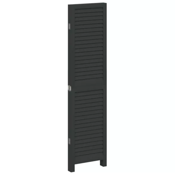 4 paneles fekete tömör császárfa térelválasztó