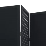 4 paneles fekete tömör császárfa térelválasztó