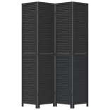 4 paneles fekete tömör császárfa térelválasztó